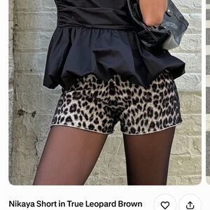 Motel Rocks High Waist Leopard Print Shorts